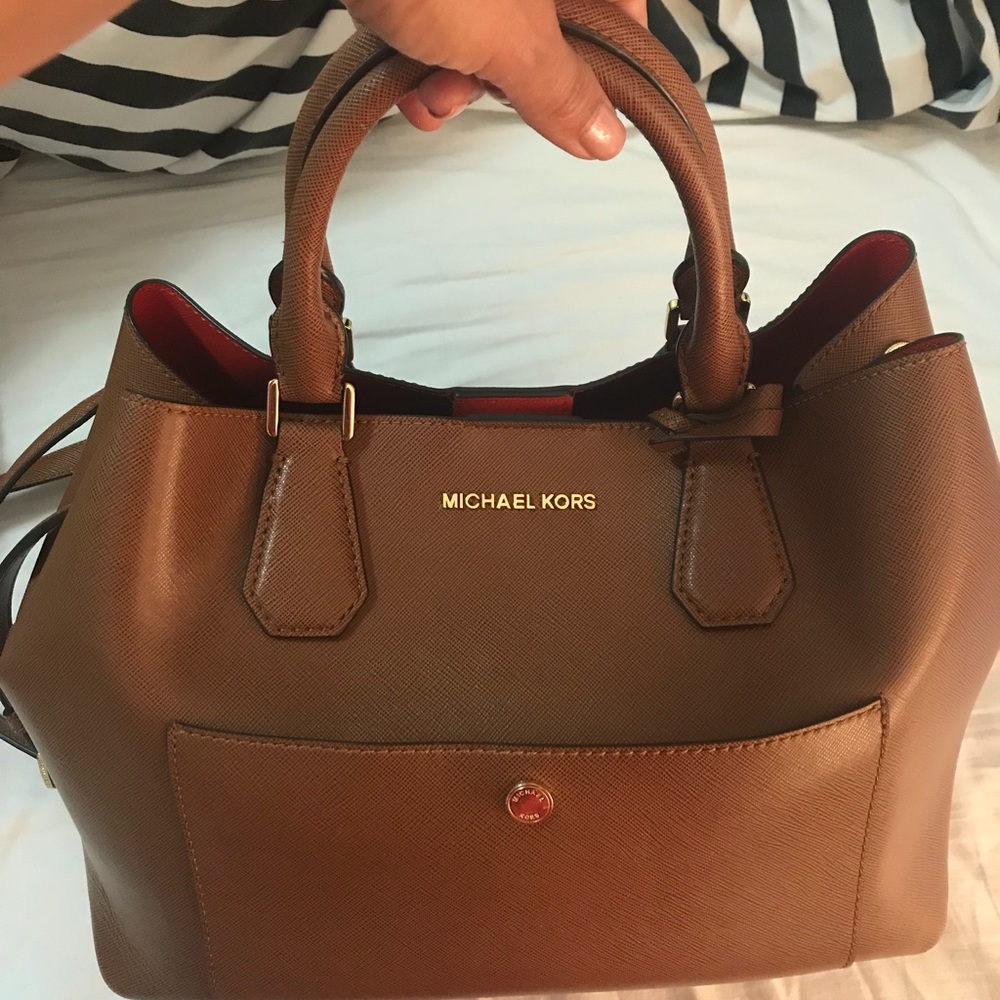 Michael Kors Greenwich Saffiano Leather Satchel